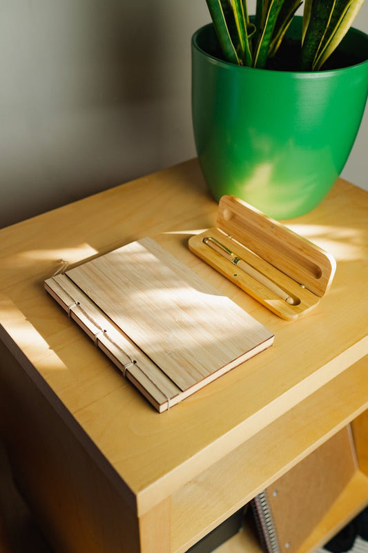 Bamboo Pen in Case - Chickadees Wooden Toys