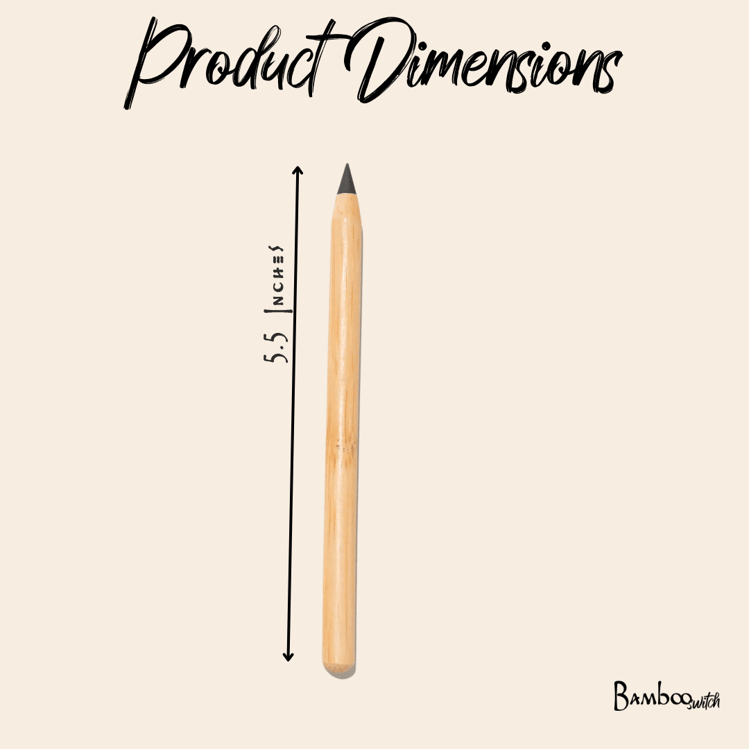 Bamboo Pencil | Never Ending - Chickadees Wooden Toys