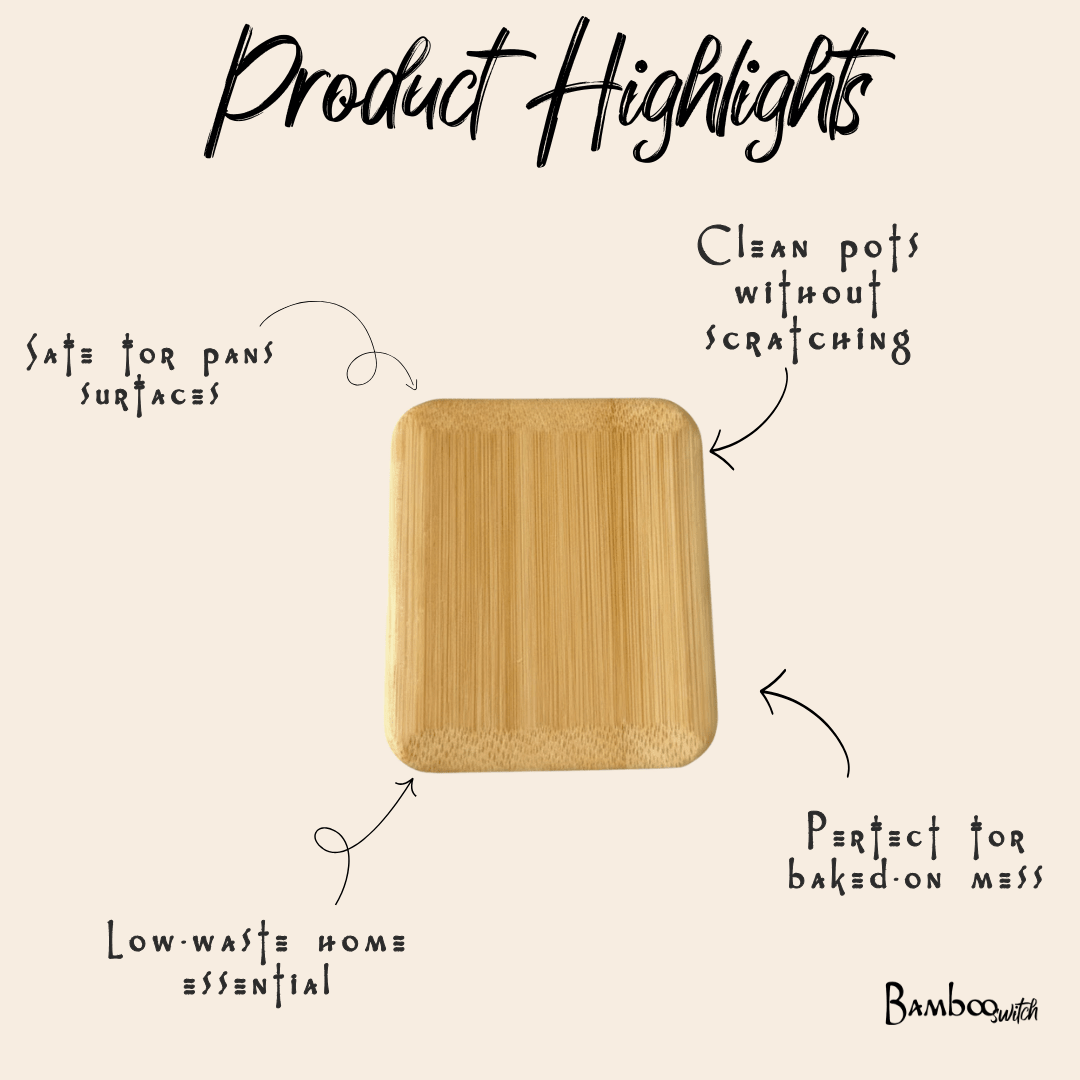 Bamboo Pot & Pan Scraper - Chickadees Wooden Toys