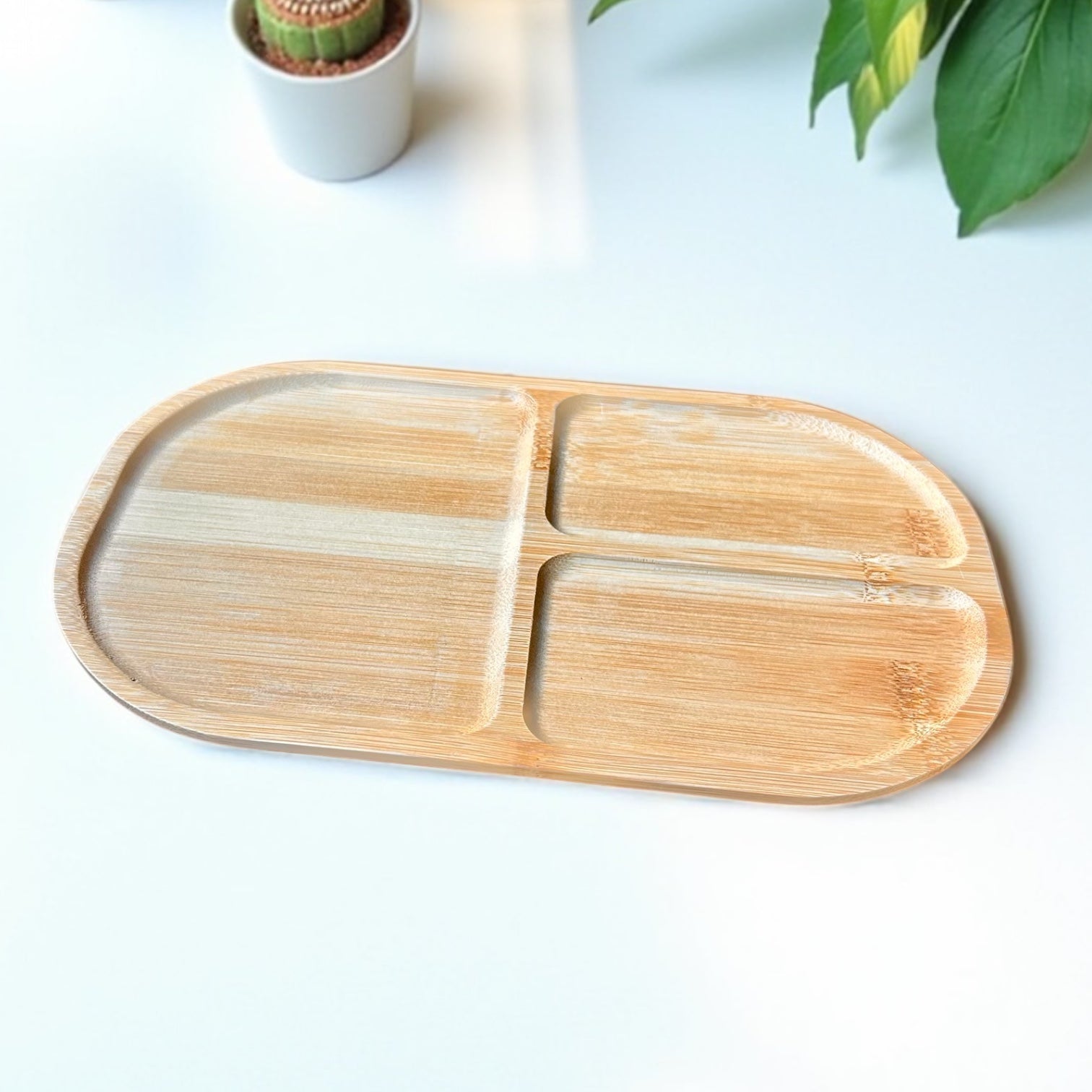 Bamboo Plate | Sectioned - Chickadees Wooden Toys