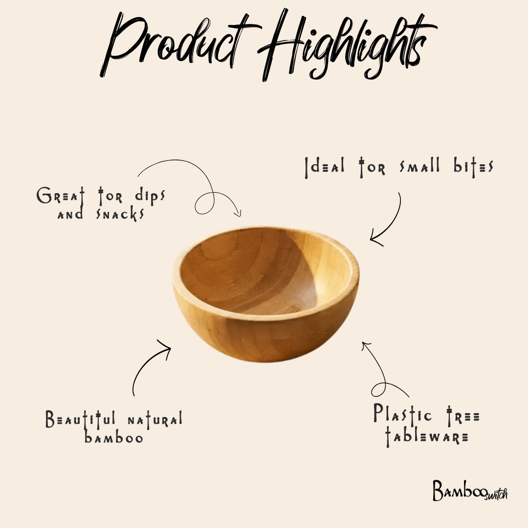 Bamboo Serving Bowl - Chickadees Wooden Toys