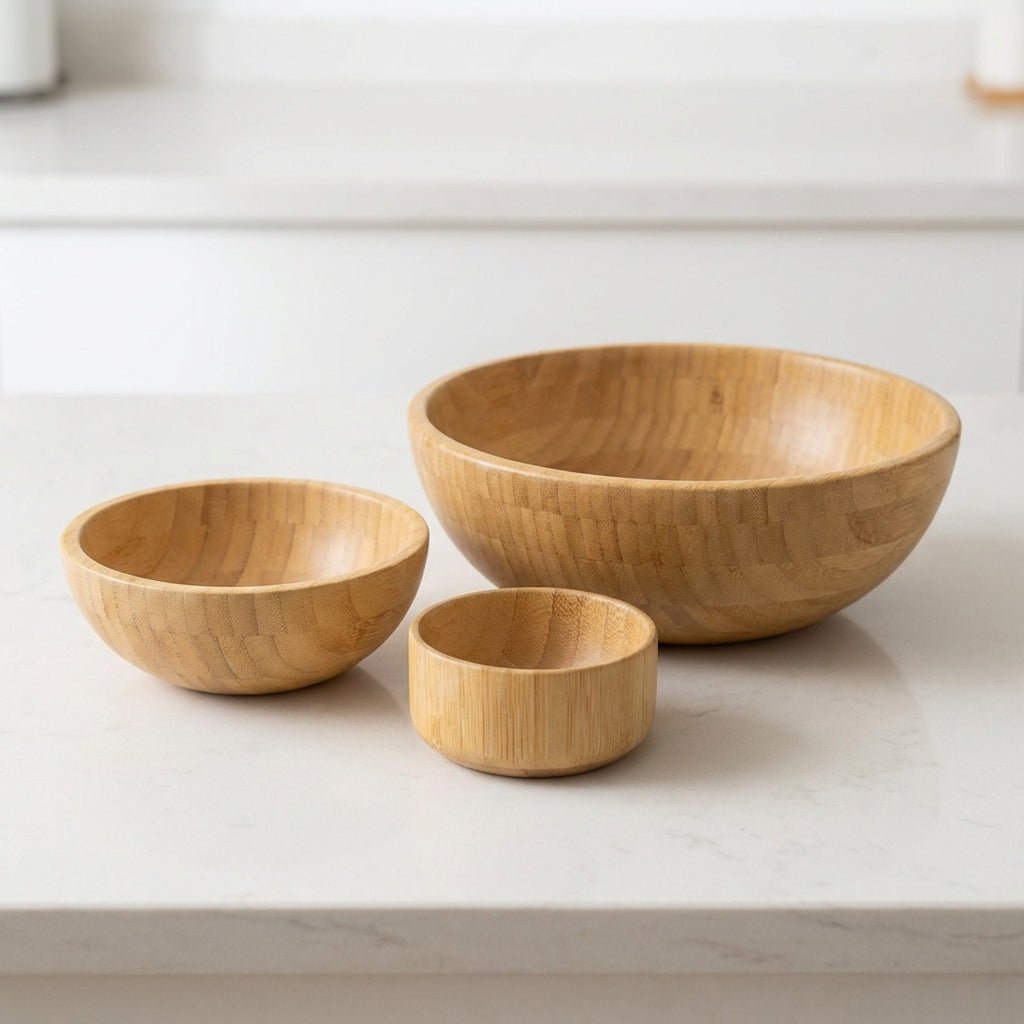 Bamboo Serving Bowl - Chickadees Wooden Toys