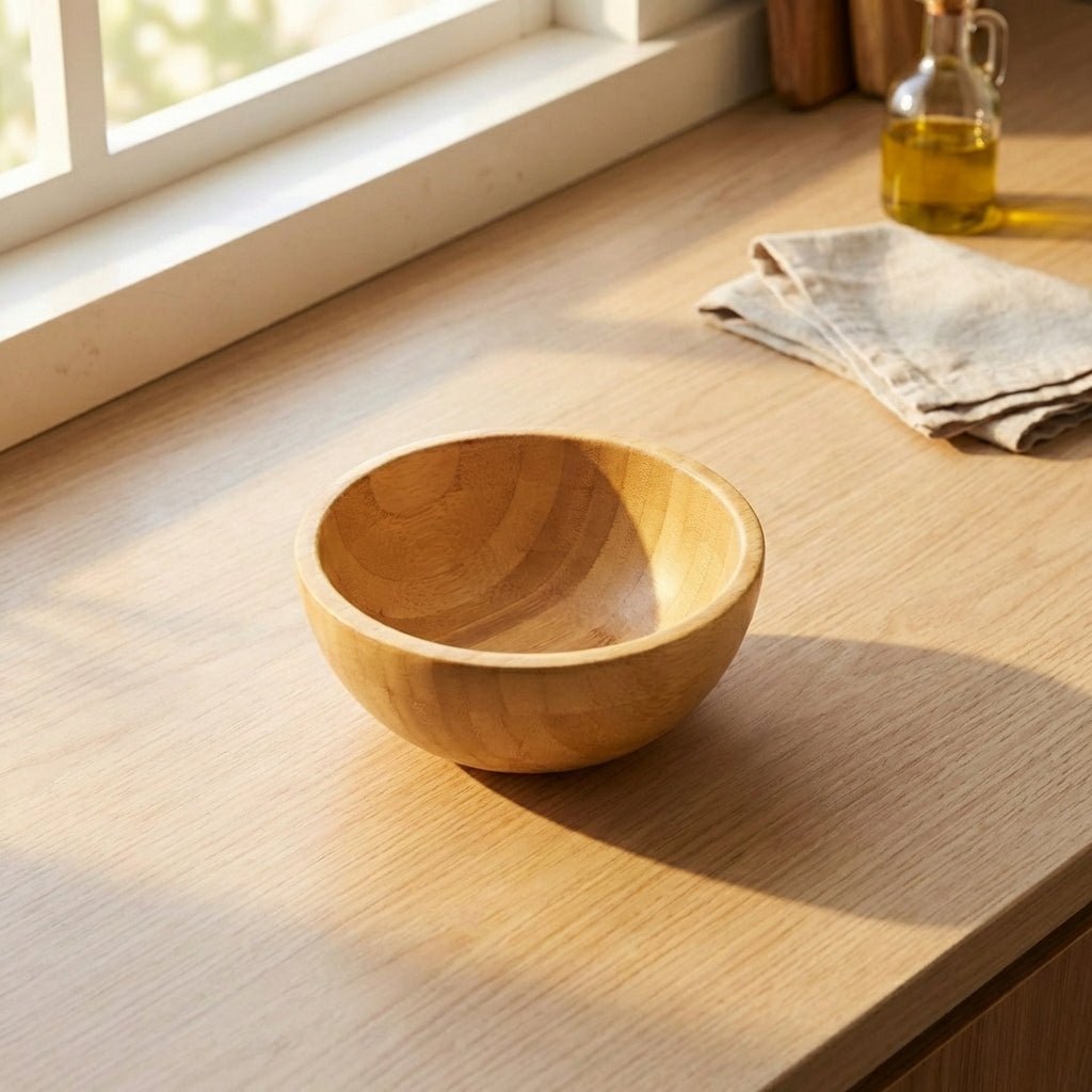 Bamboo Serving Bowl - Chickadees Wooden Toys