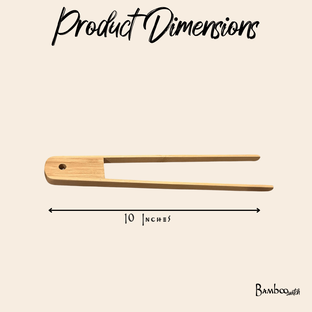Bamboo Sleek Tong 10" - Chickadees Wooden Toys