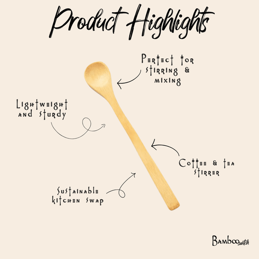 Bamboo Spoon | Large Stir Spoon - Chickadees Wooden Toys