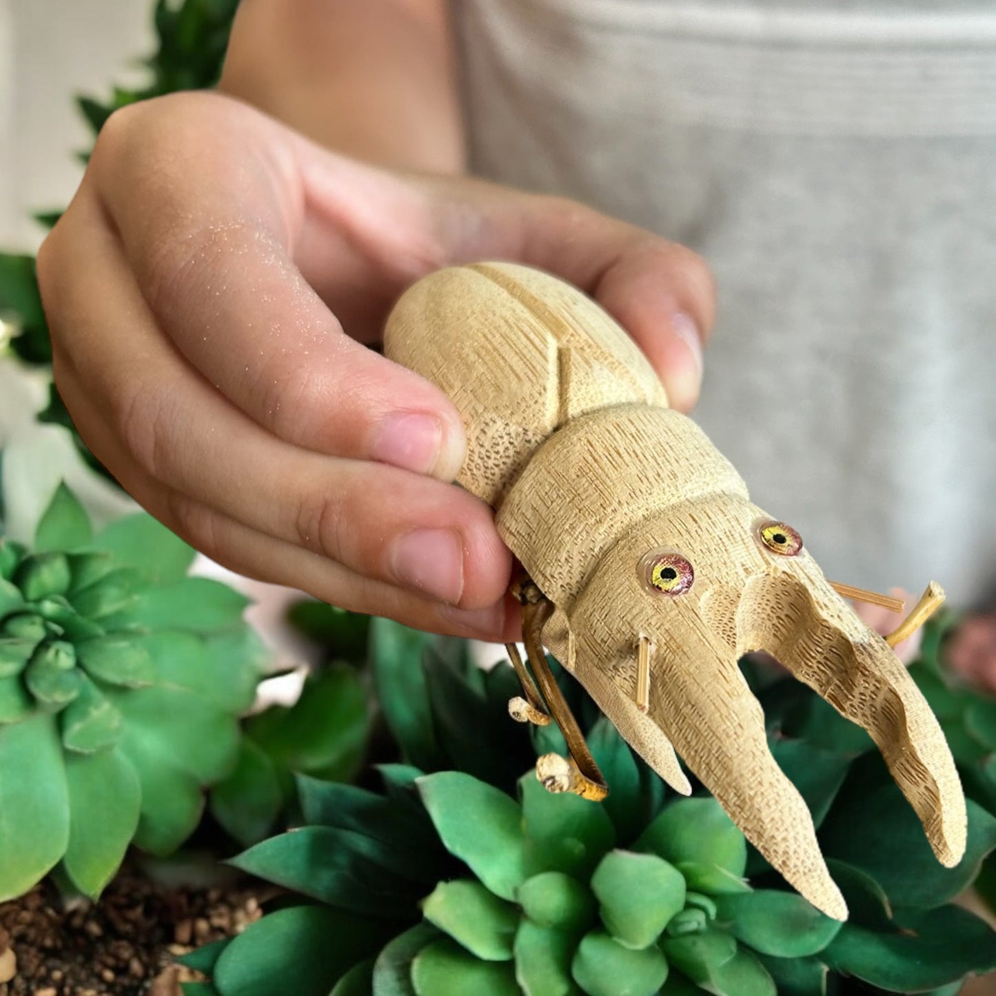 Bamboo Stag Beetle - Chickadees Wooden Toys
