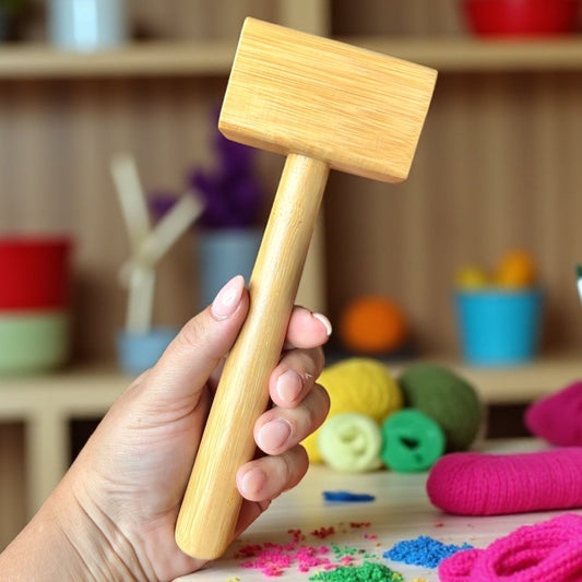 Bamboo Toy Hammer - Chickadees Wooden Toys