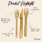 Bamboo Travel Cutlery Set | Kids