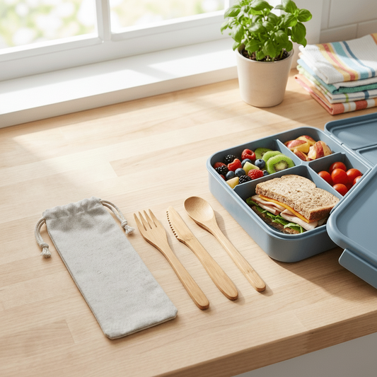 Bamboo Travel Cutlery Set | Kids