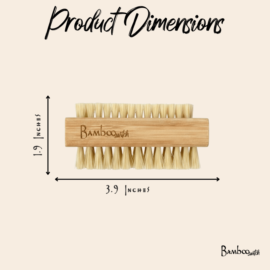 Bamboo Vegan Nail Brush | Sisal Bristles - Chickadees Wooden Toys