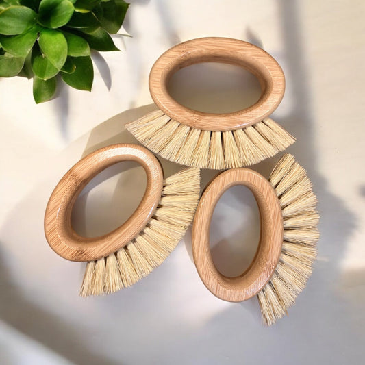 Bamboo Veggie Cleaning Brush | Oval