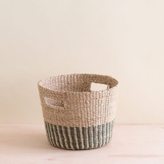Grey + Natural Tapered Basket - Storage Baskets | LIKHÂ