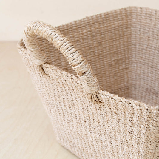 Tapered Square Tabletop Basket - Abaca Basket | LIKHÂ