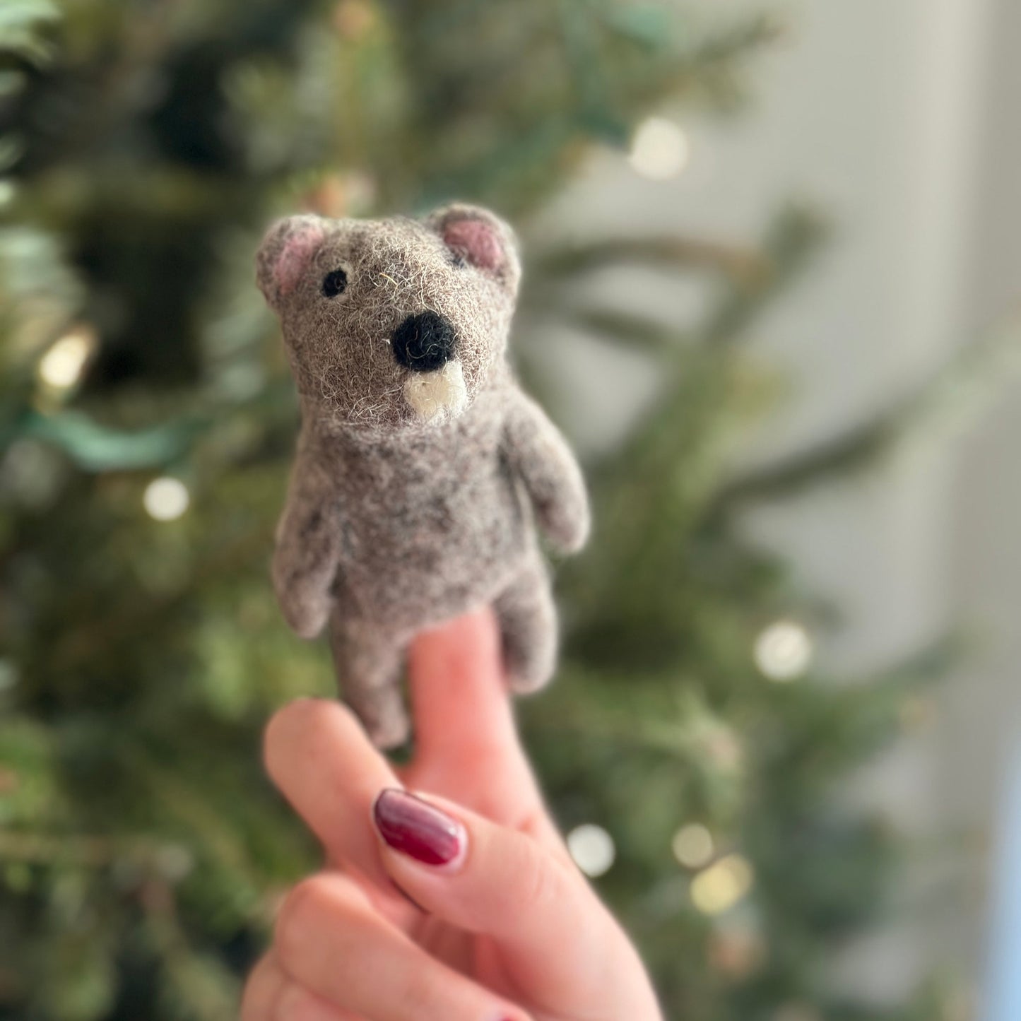 Beaver Finger Puppet - Chickadees Wooden Toys