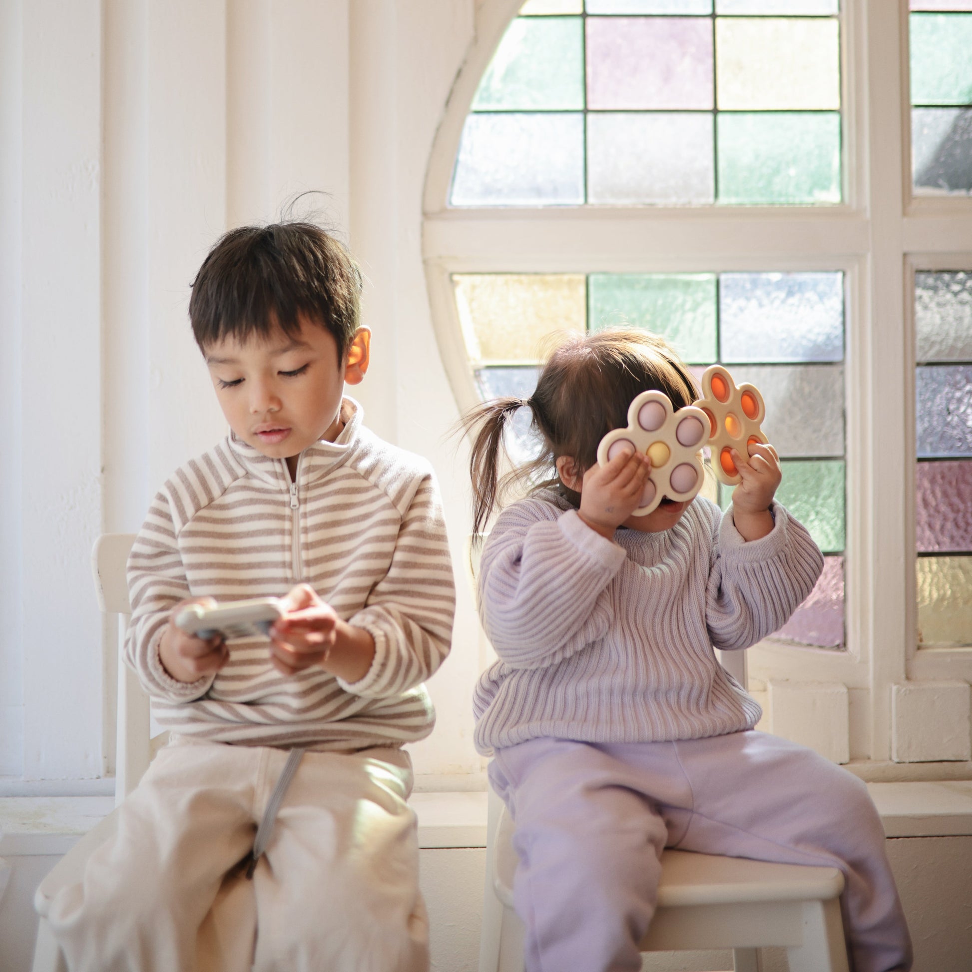 Flower Press Toy - Chickadees Wooden Toys