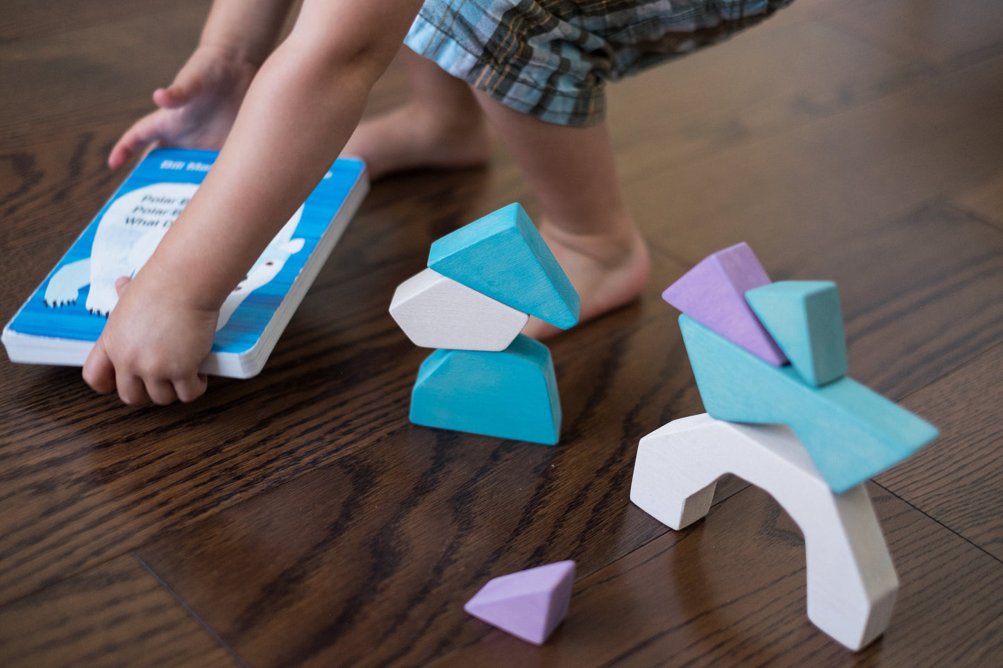 Wooden Iceberg pyramid stacker with cave