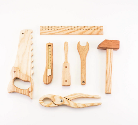 Wooden Tool Kit For Toddlers - Chickadees Wooden Toys