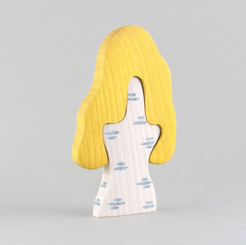 Wooden Birch Tree Toy Autumn