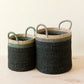 Black Baskets with Handle, set of 2 - Floor Baskets | LIKHÂ