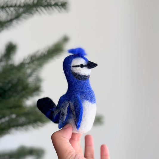 Blue Jay Finger Puppet