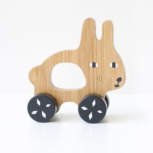 Bunny Push Toy - Chickadees Wooden Toys
