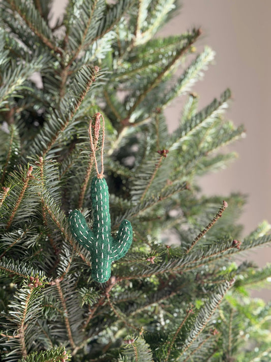 Cactus Ornament - Chickadees Wooden Toys