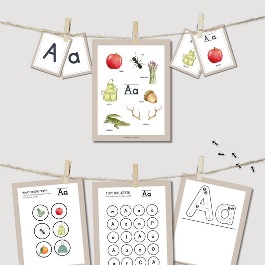 Alphabet Early Learning Bundle - Chickadees Wooden Toys
