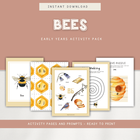 Bees - Preschool Activity Pages - Chickadees Wooden Toys