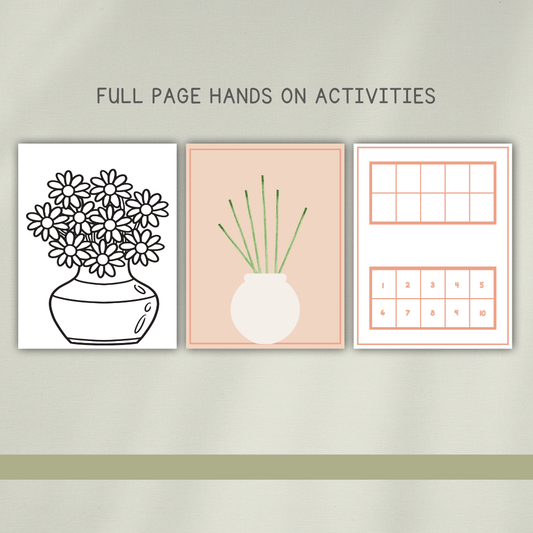 Blossoms Preschool Activity Pages - Chickadees Wooden Toys