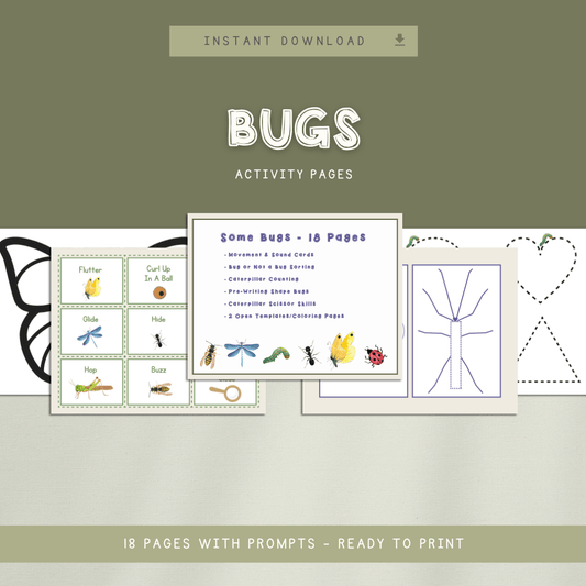 Bugs Preschool Activity Pages