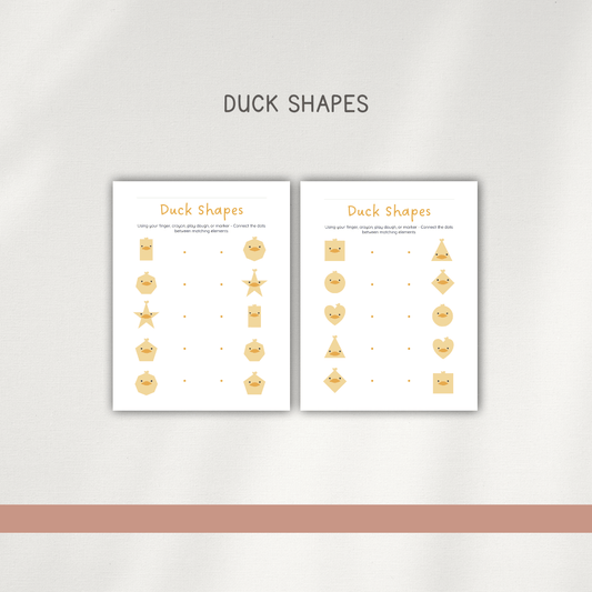 Ducks - Preschool Activity Pages - Chickadees Wooden Toys