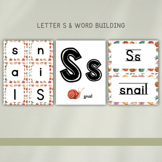 Garden Snails Preschool Activity Pages - Chickadees Wooden Toys
