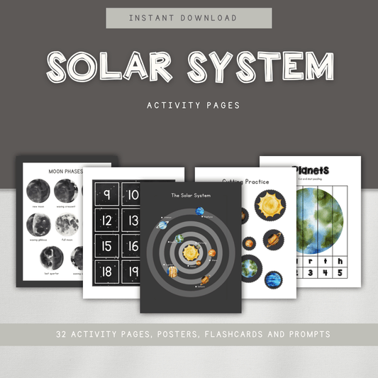 Solar System Activity Pages - Chickadees Wooden Toys