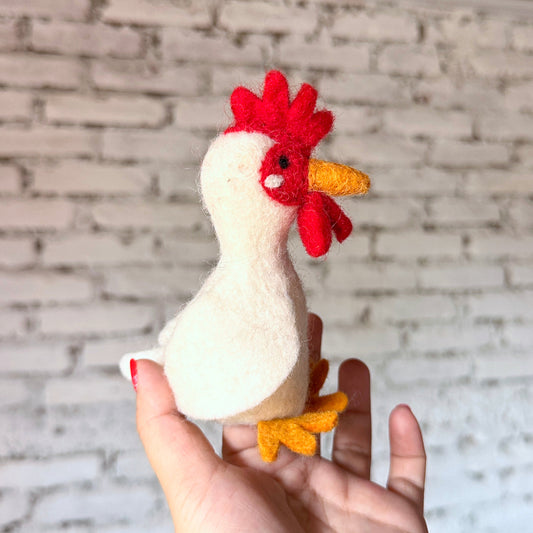 Chicken Finger Puppet - Chickadees Wooden Toys
