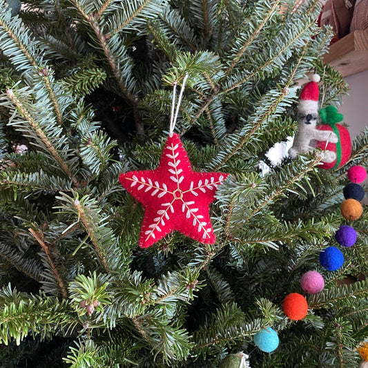 Christmas Ornament - Star - Chickadees Wooden Toys