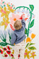 Cottage Garden Throw Blanket - Chickadees Wooden Toys