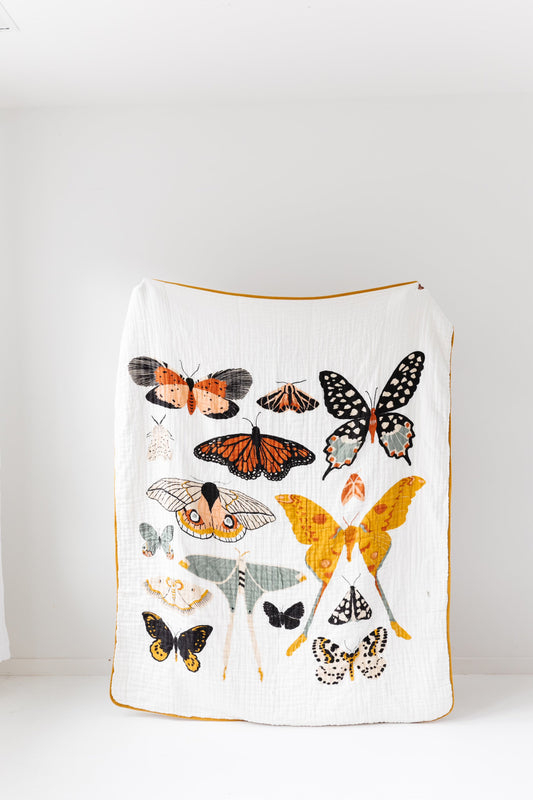 Butterfly Collector Throw Blanket - Chickadees Wooden Toys