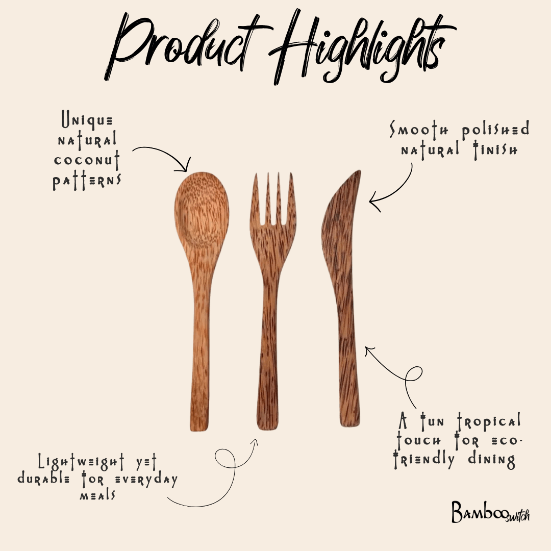 Coconut Utensil - Chickadees Wooden Toys