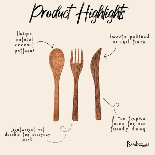 Coconut Utensil - Chickadees Wooden Toys