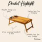Collapsible Bamboo Bed Tray