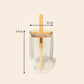 Double-Glass Cup With Bamboo Straw