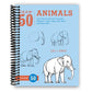 Draw 50 Animals: The Step-by-Step Way to Draw Elephants, Tigers, Dogs, Fish, Birds, and Many More‚Ä¶ (Spiral Bound) - Chickadees Wooden Toys