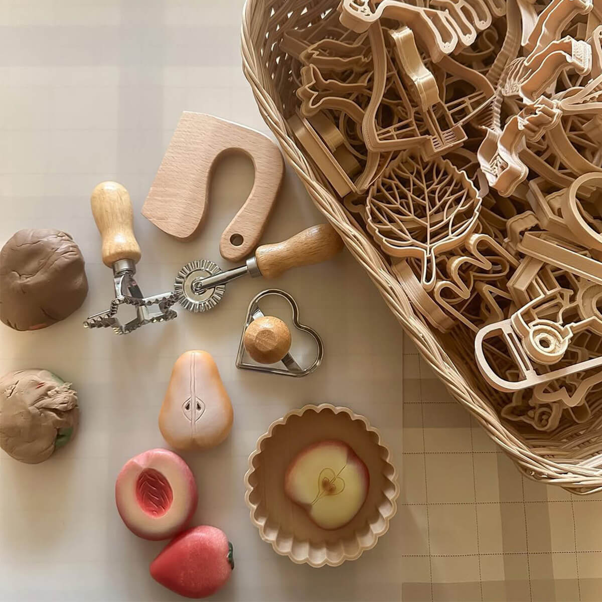 Eco-Dough Cutters – Assorted Styles - Plastic Free – Kid Safe - Chickadees Wooden Toys