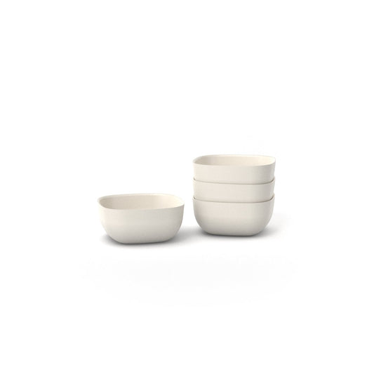 Bamboo Small Bowl - 4 Piece Set - Off White