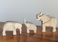 Hand Carved Wooden Elephants set of 3