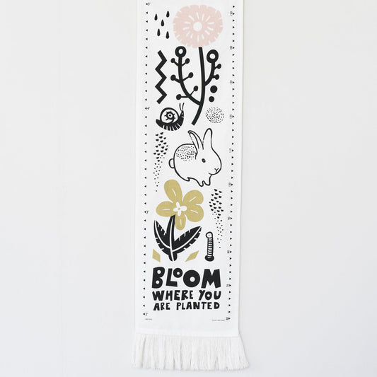 Canvas Growth Chart - Bloom - Chickadees Wooden Toys