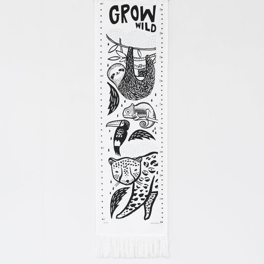 Canvas Growth Chart - Rainforest - Chickadees Wooden Toys