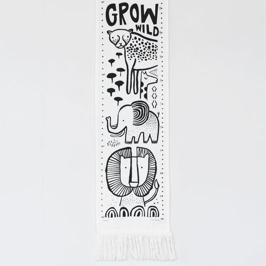 Canvas Growth Chart - Safari - Chickadees Wooden Toys