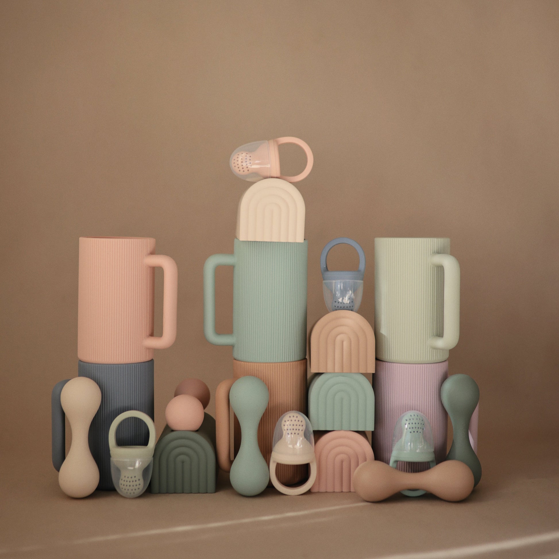 Silicone Baby Rattle Toy - Chickadees Wooden Toys