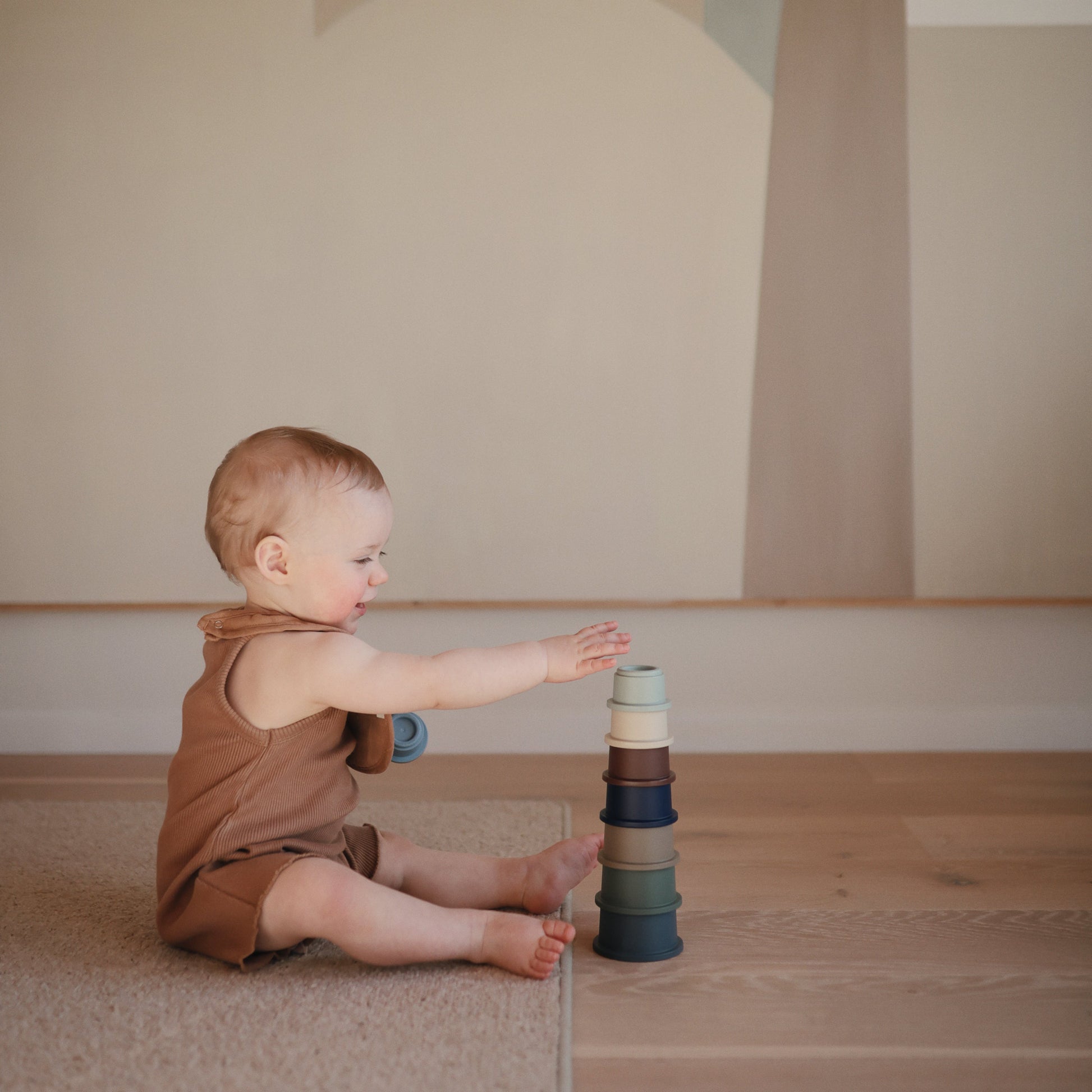 Stacking Cups Toy - Chickadees Wooden Toys